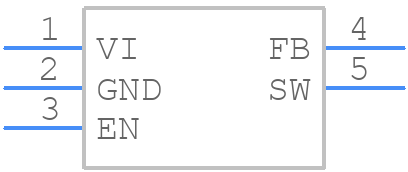 TPS62208DBVT - Texas Instruments - PCB symbol