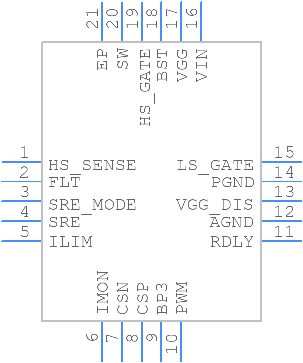 UCD7232RTJT - Texas Instruments - PCB symbol
