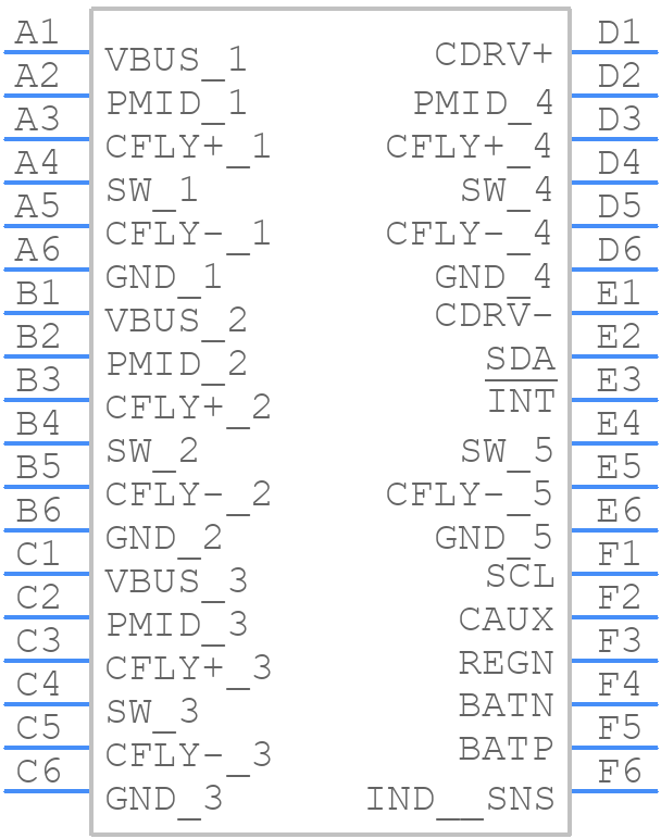 BQ25910YFFR - Texas Instruments - PCB symbol