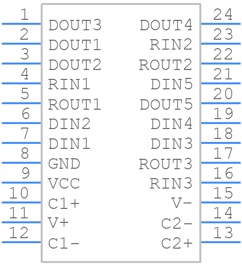 MAX207IDB - Texas Instruments - PCB symbol