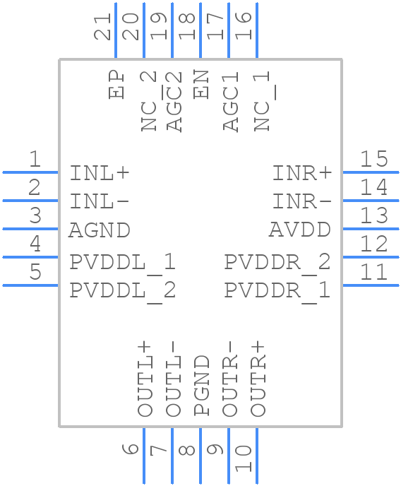 TPA2017D2RTJT - Texas Instruments - PCB symbol