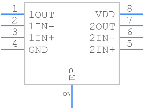TLV4111CDGN - Texas Instruments - PCB symbol