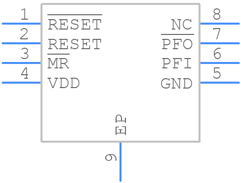 TPS3707-33DGNR - Texas Instruments - PCB symbol