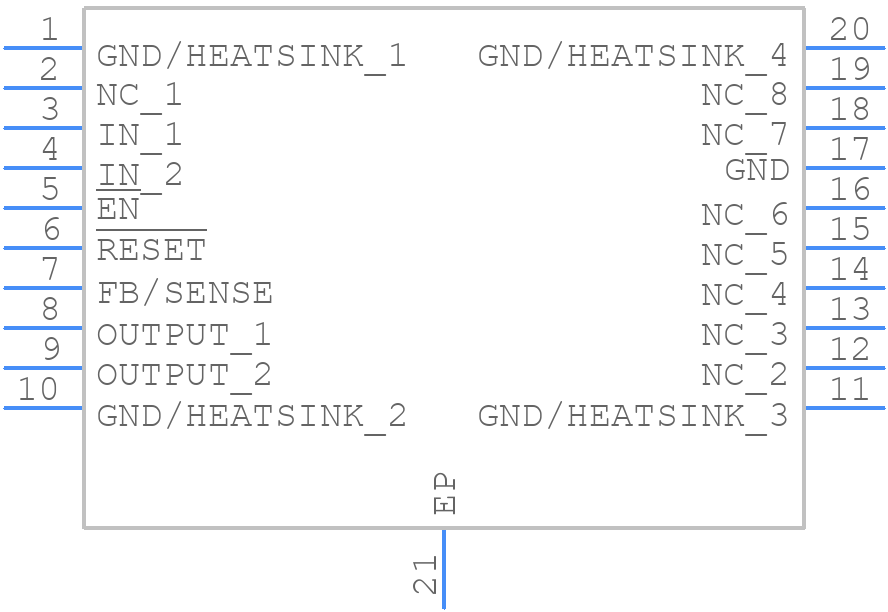 TPS75233QPWPR - Texas Instruments - PCB symbol