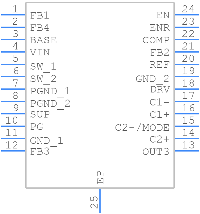 TPS65145PWP - Texas Instruments - PCB symbol