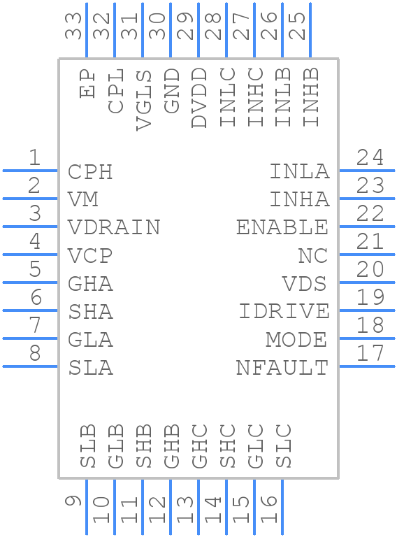 PDRV8350HRTV - Texas Instruments - PCB symbol