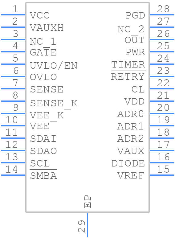 LM5064PMHE/NOPB - Texas Instruments - PCB symbol