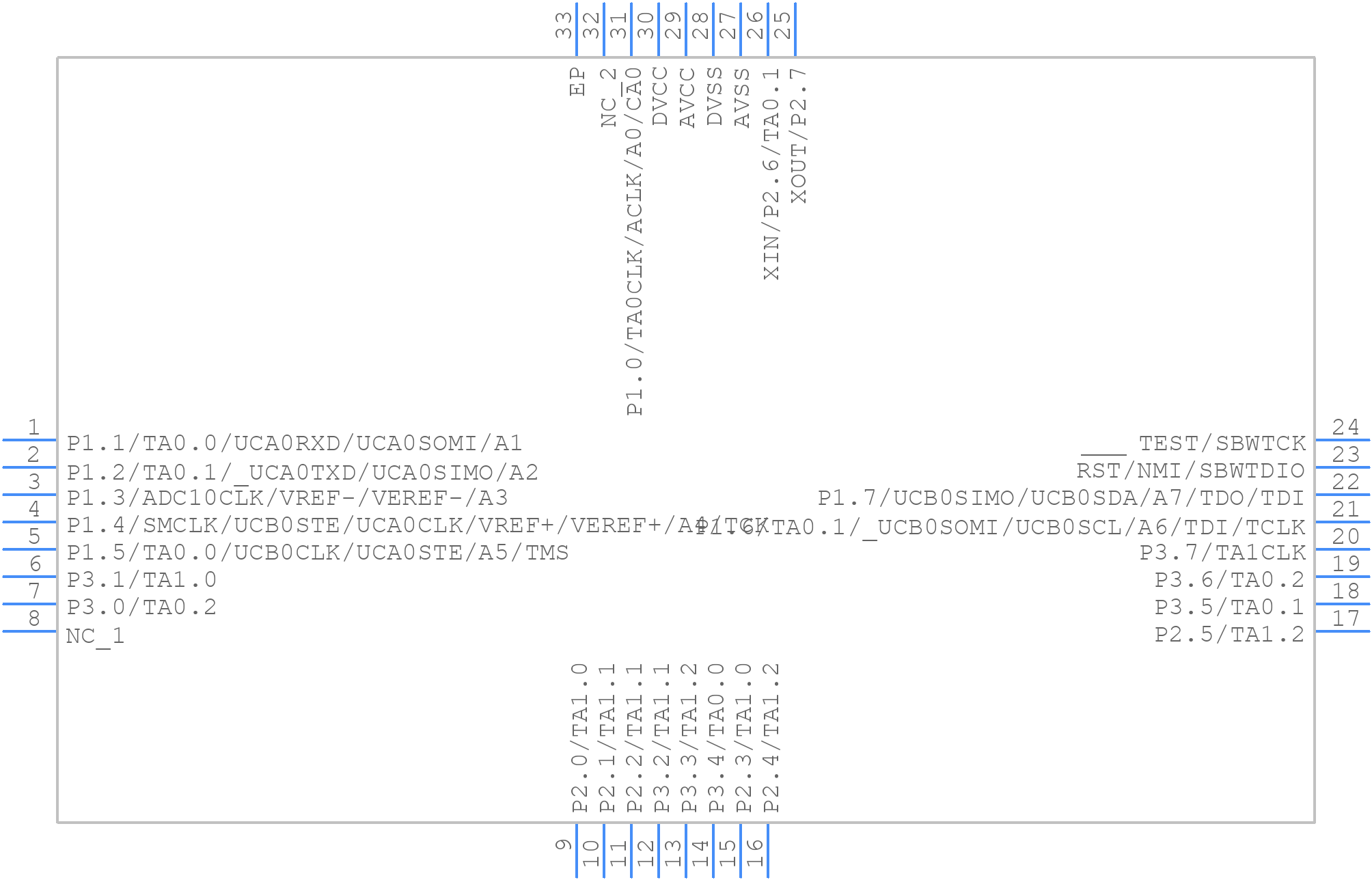 MSP430G2403IRHB32R - Texas Instruments - PCB symbol