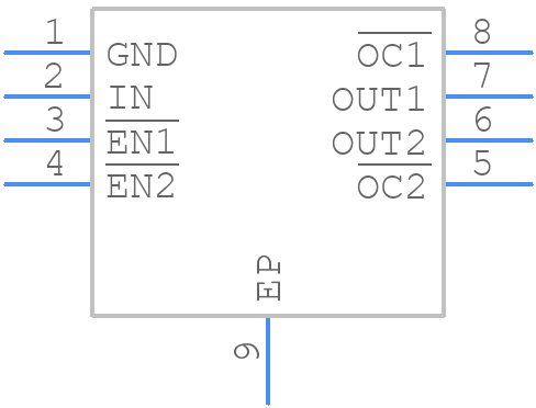 TPS2064DGNR - Texas Instruments - PCB symbol