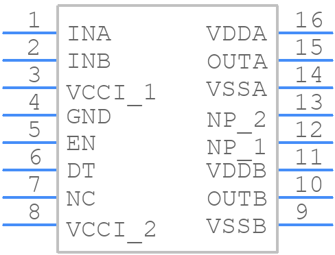 UCC21530DWKR - Texas Instruments - PCB symbol