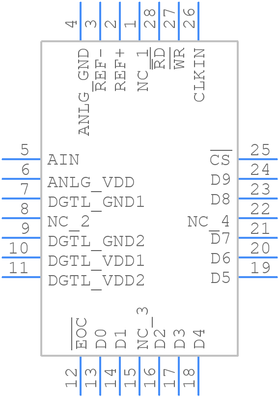 TLC1550IFN - Texas Instruments - PCB symbol