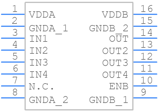 MAX22840FAWE+ - Analog Devices - PCB symbol