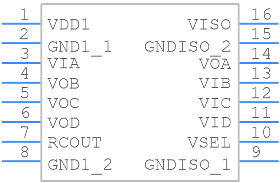 ADUM5403WCRWZ - Analog Devices - PCB symbol