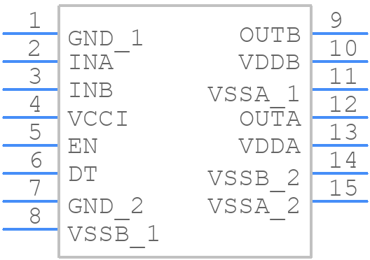 UCC21231ADLGR - Texas Instruments - PCB symbol