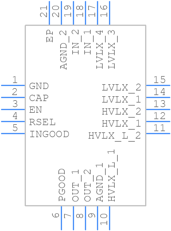 MAXM20343AMP+T - Analog Devices - PCB symbol
