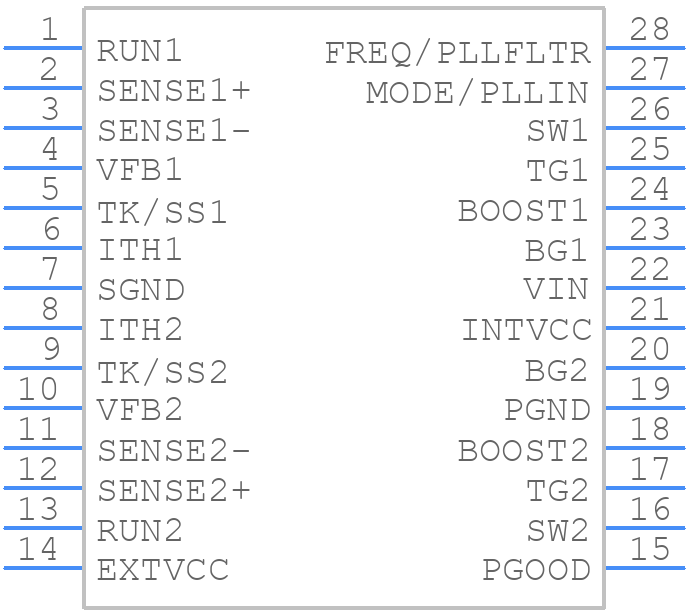 LTC3850IGN-2#WPBF - Analog Devices - PCB symbol