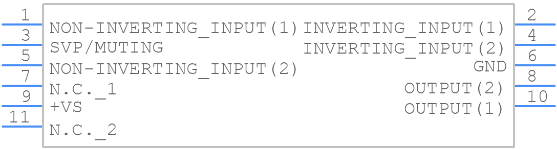 TDA7263 - STMicroelectronics - PCB symbol