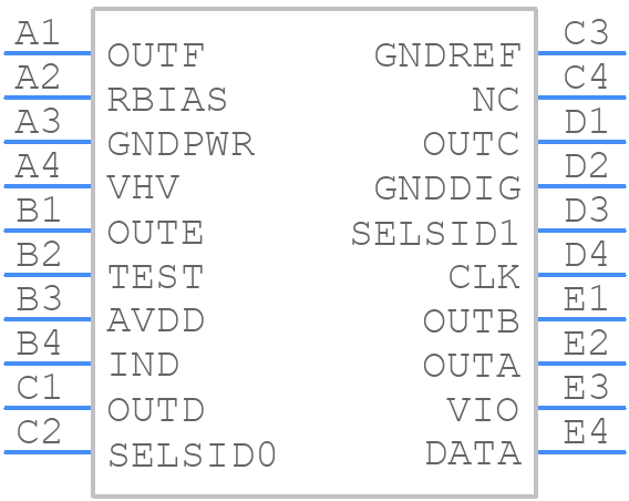 STHVDAC-256MTGF3 - STMicroelectronics - PCB symbol
