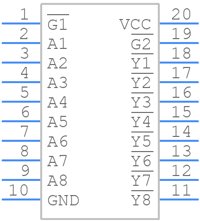 TC74HC540AP - Toshiba - PCB symbol