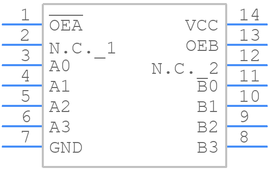 74HC243D - Nexperia - PCB symbol