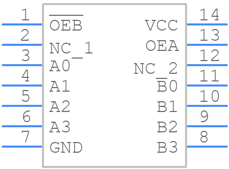 CD74HC243MG4 - Texas Instruments - PCB symbol