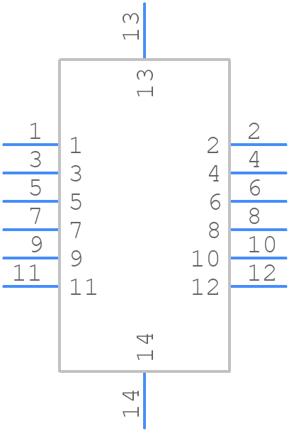 DTM13-12PB-R005 - TE Connectivity - PCB symbol