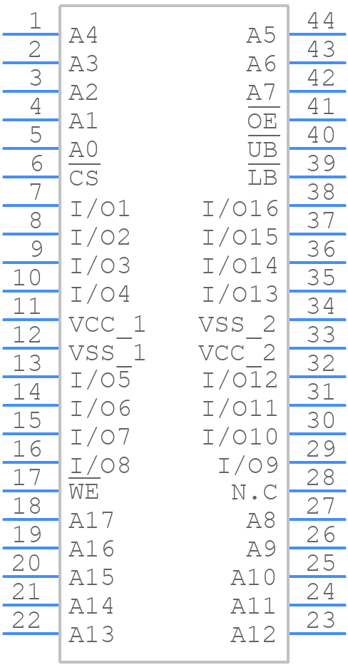 K6X4016C3F-UF55 - SAMSUNG - PCB symbol