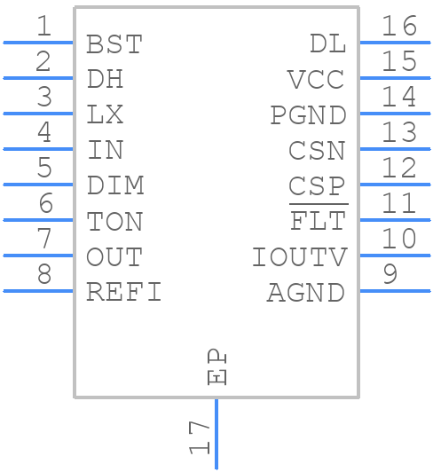 MAX20078AUE/V+ - Analog Devices - PCB symbol