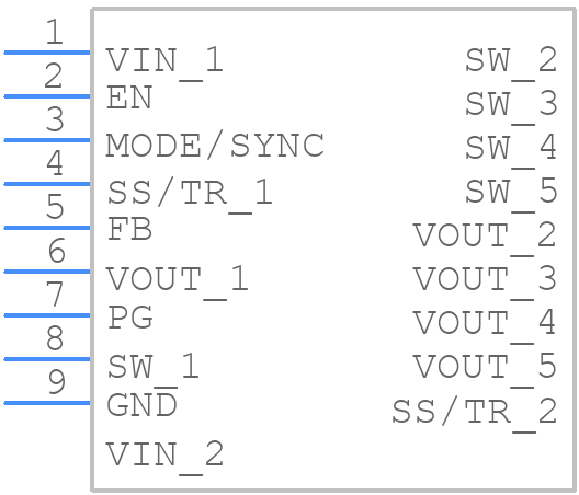 TPSM828510RDYR - Texas Instruments - PCB symbol