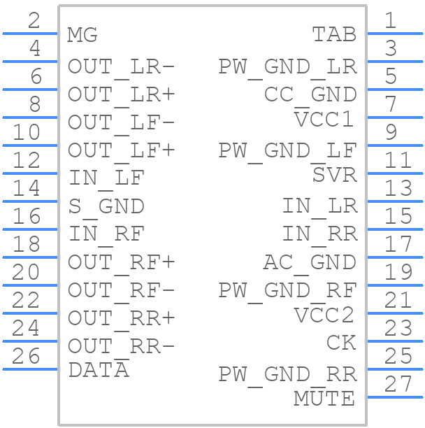 TDA7565 - STMicroelectronics - PCB symbol