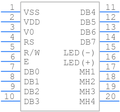 DEM 20488 SYH-PY - Display Elektronik - PCB symbol