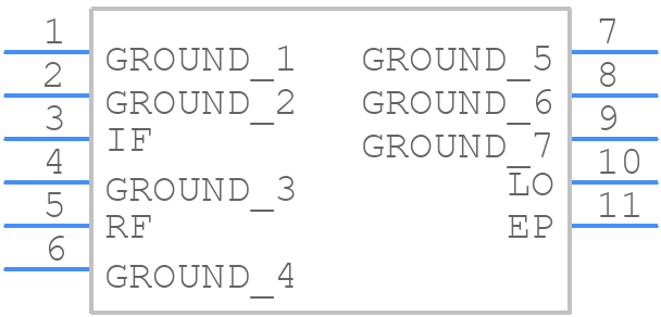 MBA-25L+ - Mini-Circuits - PCB symbol