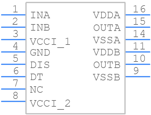 UCC21550CDWKR - Texas Instruments - PCB symbol