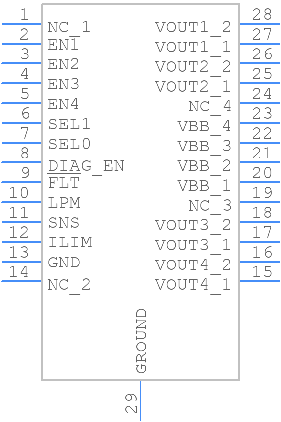 TPS4HC120AQDGQRQ1 - Texas Instruments - PCB symbol