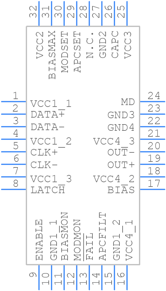 MAX3869EHJ+T - Analog Devices - PCB symbol