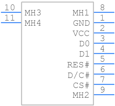 WEA128128AWAP3N00000 - Winstar - PCB symbol
