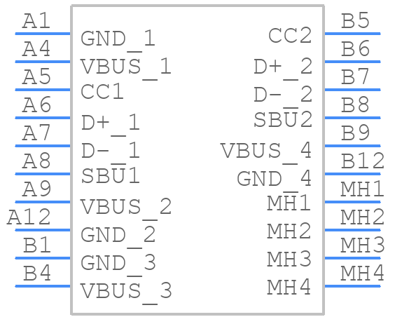 GSB1C4611DYHR - Amphenol - PCB symbol