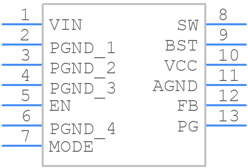 TPS566235RJNT - Texas Instruments - PCB symbol