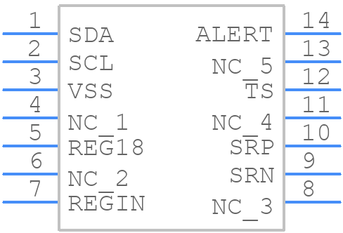 BQ34210IPWRQ1 - Texas Instruments - PCB symbol