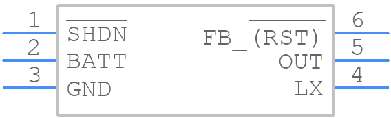MAX1834EUT+ - Analog Devices - PCB symbol