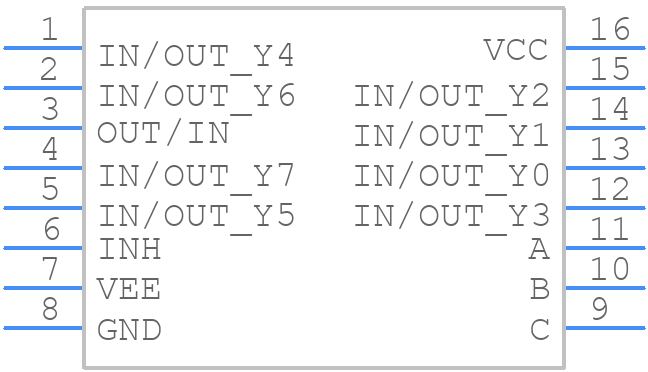 74VHC4051N - onsemi - PCB symbol