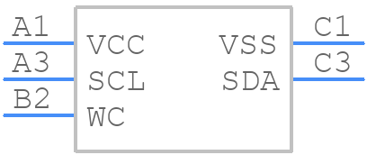 M24M02E-FCS6T/VF - STMicroelectronics - PCB symbol