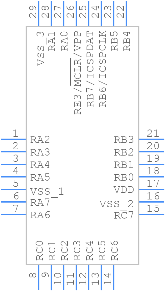 PIC18F26Q84-E/5N - Microchip - PCB symbol