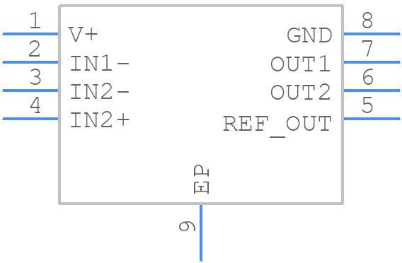 TLV1922DSGR - Texas Instruments - PCB symbol