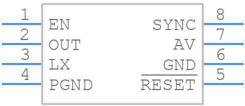 MAX20471ASAA/V+ - Analog Devices - PCB symbol