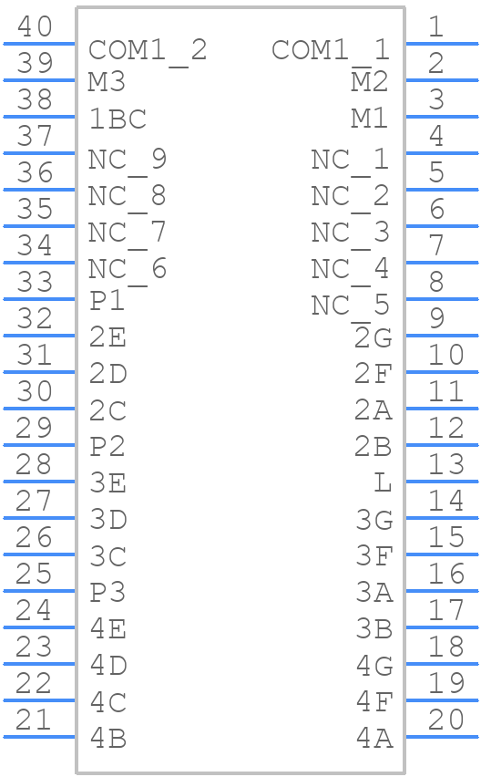 OD-3516 - Orient Display - PCB symbol