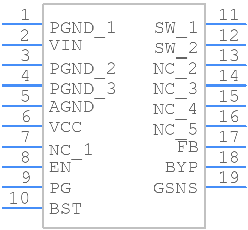 TPS51375VBHR - Texas Instruments - PCB symbol