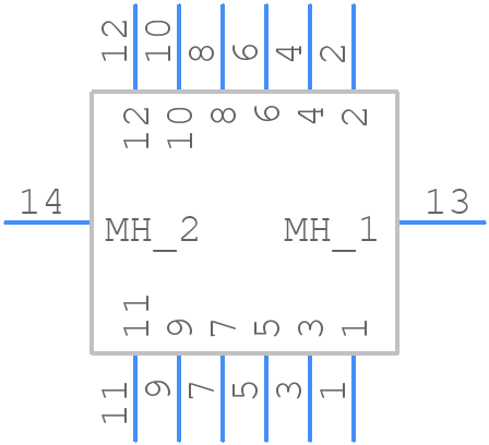 XW4M-12D2-H1DA - OMRON Electronics - PCB symbol