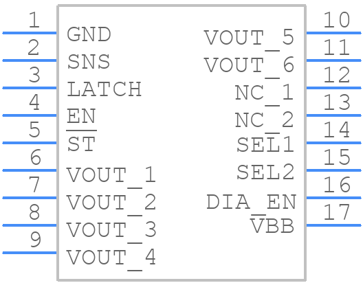 TPS1HA08AQPWPRQ1 - Texas Instruments - PCB symbol