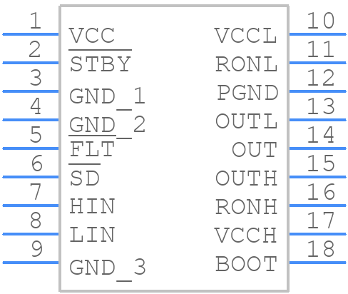 STDRIVEG210QTR - STMicroelectronics - PCB symbol